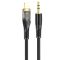 Аудіокабель HOCO UPA25 iP to 3.5mm male, nylon braid, 1m, Black (6931474791153)