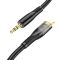 Аудіокабель HOCO UPA25 iP to 3.5mm male, nylon braid, 1m, Black (6931474791153)