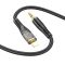 Аудіокабель HOCO UPA25 iP to 3.5mm male, nylon braid, 1m, Black (6931474791153)