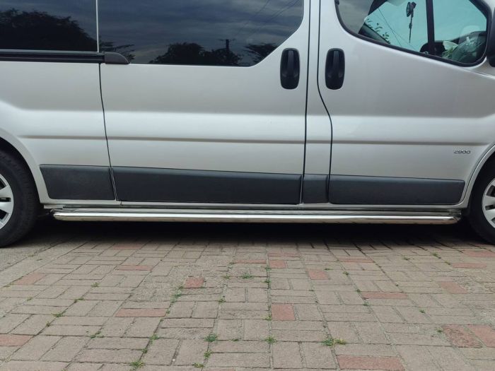 Боковые Подножки Premium (2 шт., Нержавейка) 60 мм, короткая база для Nissan Primastar 2002-2014 гг