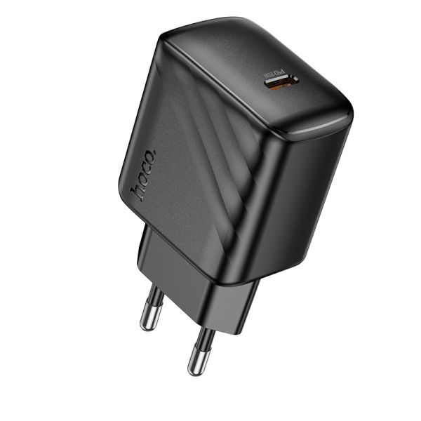Мережевий зарядний пристрій HOCO CS24A Puerto single-port PD25W charger (EU) Black (6942007639750)