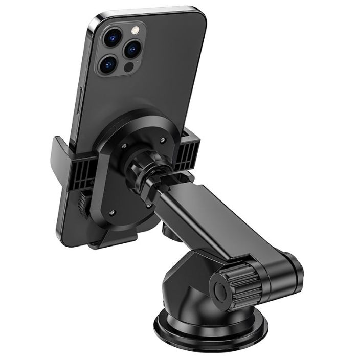 Автотримач для телефона BOROFONE BH39 Amazing bay one touch center console car holder Black (6931474742506)