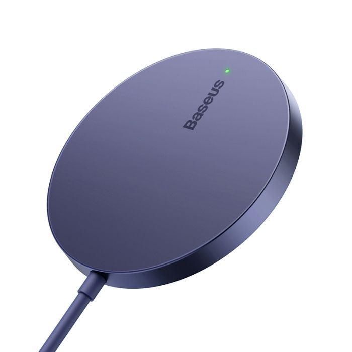 Бездротовий зарядний пристрій Baseus Simple Mini3 Magnetic Wireless Charger 15W Dusty Purple (CCJJ040205)