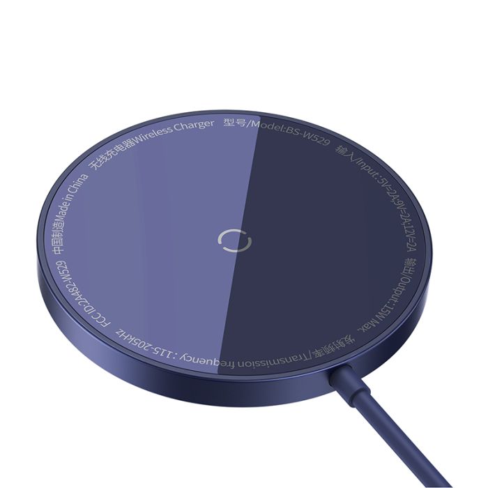 Бездротовий зарядний пристрій Baseus Simple Mini3 Magnetic Wireless Charger 15W Dusty Purple (CCJJ040205)
