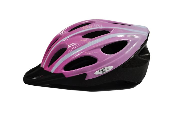 Шолом велосипедний "GOOD BIKE" M 56-58 см рожево/білий (88854/1-IS)