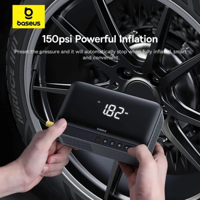 Автомобільний пуско-зарядний пристрій з насосом Baseus Super Energy Series 4-in-1 Car Jump Starter 600A Cluster Black (C00245902111-00)