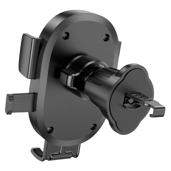 Автотримач для телефона HOCO H18 Mighty one-button car holder(air outlet) Black (6942007601573)