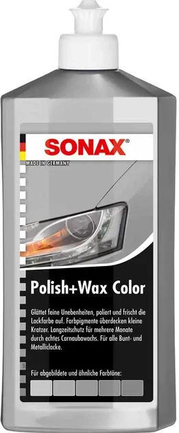 Цветной полироль с воском серый 250 мл SONAX Polish&Wax Color (296341)