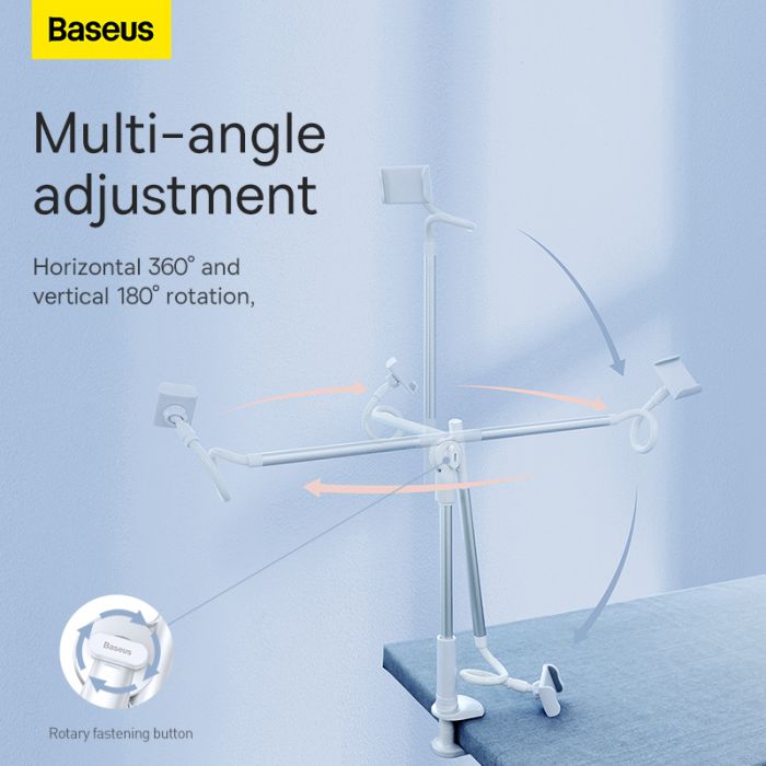 Тримач для телефона Baseus Unlimited adjustment lazy phone holder silver (SULR-0S)