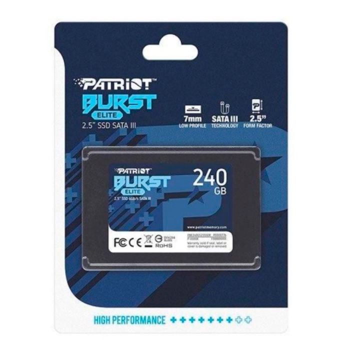 Накопичувач SSD Patriot Burst Elite 240GB 2.5" 7mm SATAIII TLC 3D (PBE240GS25SSDR)