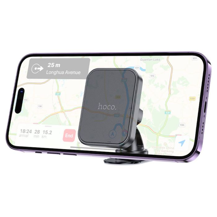 Автотримач для телефона HOCO H33 Cheetah magnetic car holder(center console) Black (6942007614474)