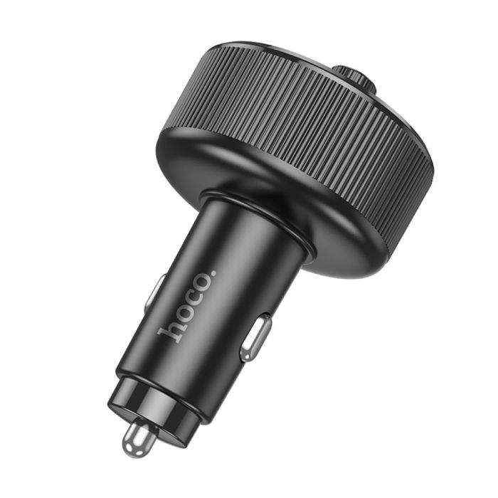 АЗП з FM-модулятором HOCO E82 Guerrero PD30W+QC3.0 car BT FM transmitter Black (6942007620642)