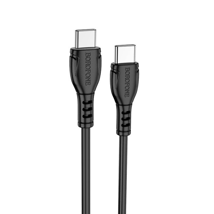 Кабель BOROFONE BX51 Triumph 60W charging data cable Type-C to Type-C Black (6931474751669)