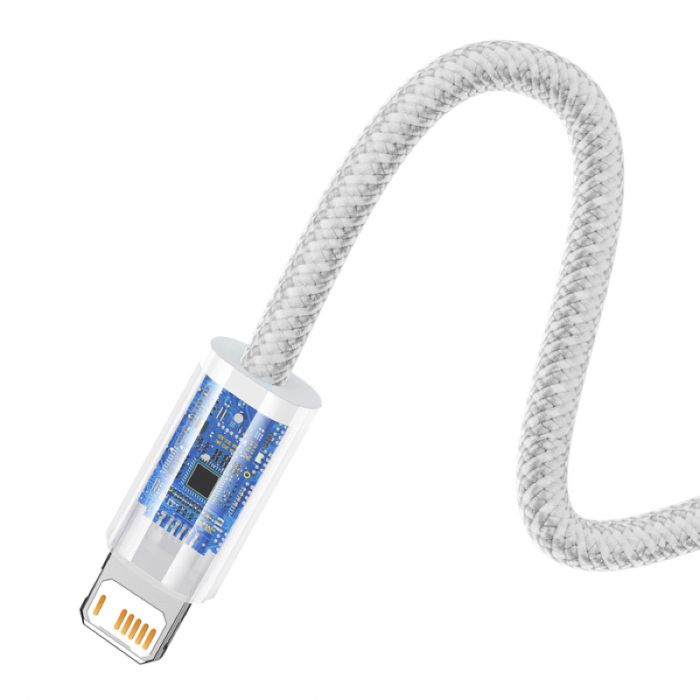 Кабель Baseus Dynamic Series Fast Charging Data Cable USB to iP 2.4A 1m White (CALD000402)