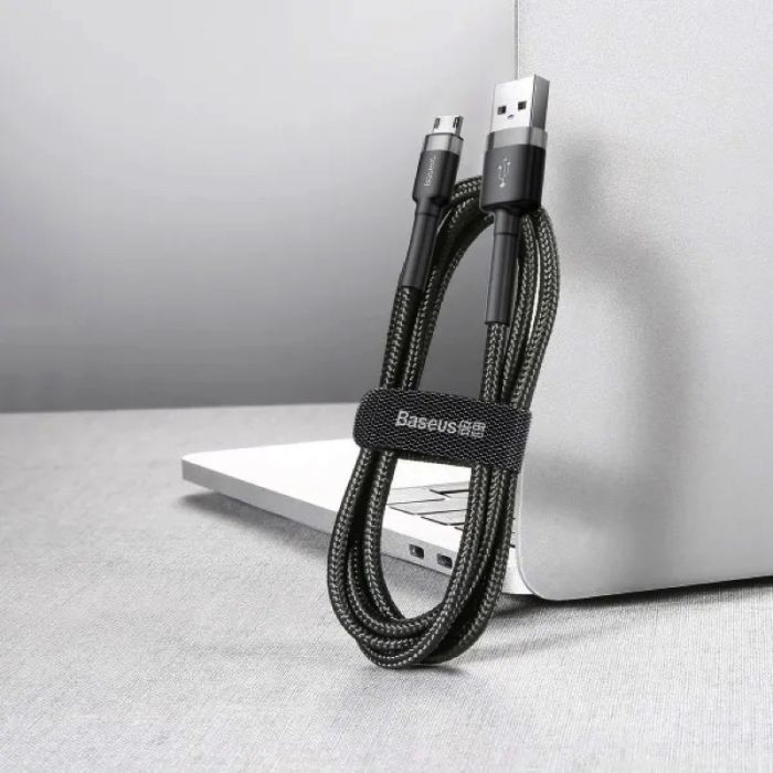 Кабель Baseus Cafule Cable USB For Micro 1.5A 2m Gray+Black (CAMKLF-CG1)