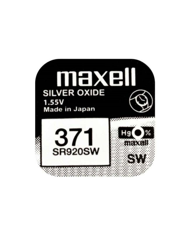 Батарейка MAXELL SR920SW 1PC EU MF (371) A 1шт (M-18290100) (4902580132361)