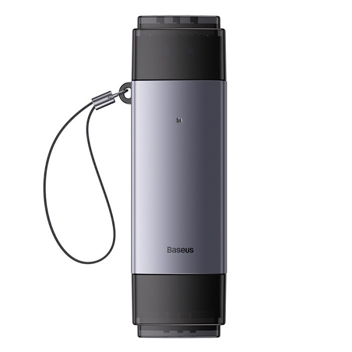 Кардрідер Baseus Lite Series USB-A & Type-C  to SD/TF Card Reader  Grey (WKQX060113)