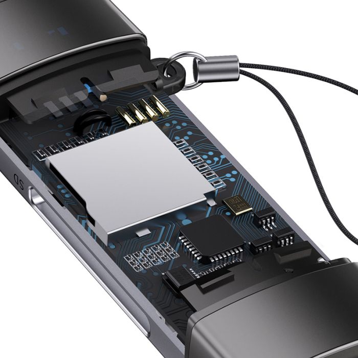 Кардрідер Baseus Lite Series USB-A & Type-C  to SD/TF Card Reader  Grey (WKQX060113)