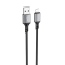Кабель BOROFONE BX83 iP Famous silicone charging data cable Black (6974443386356)