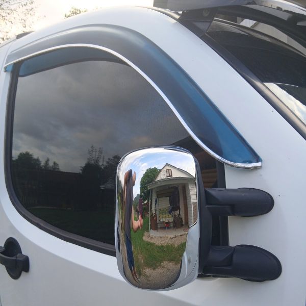 Хромированные Накладки на Зеркала (2 шт., пластик) Carmos для Fiat Doblo I 2005-2010 гг