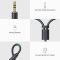 Аудіокабель UGREEN AV109 3.5mm Male to 2RCA Female Cable 25cm (Gray)(UGR-10547) (UGR-10547)