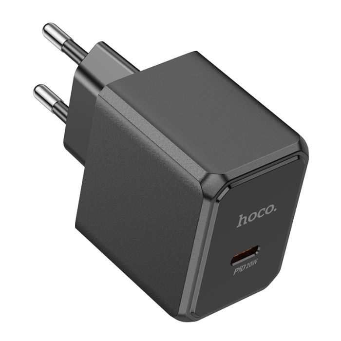 Мережевий зарядний пристрій HOCO CS13A Ocean single port PD20W charger Black (6942007603805)