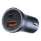 Автомобільний зарядний пристрій Baseus Golden Contactor Pro Dual Car Charger U+C 40W (With Cable Type-C/ iP 1m) Dark Grey (TZCCJD-B0G)