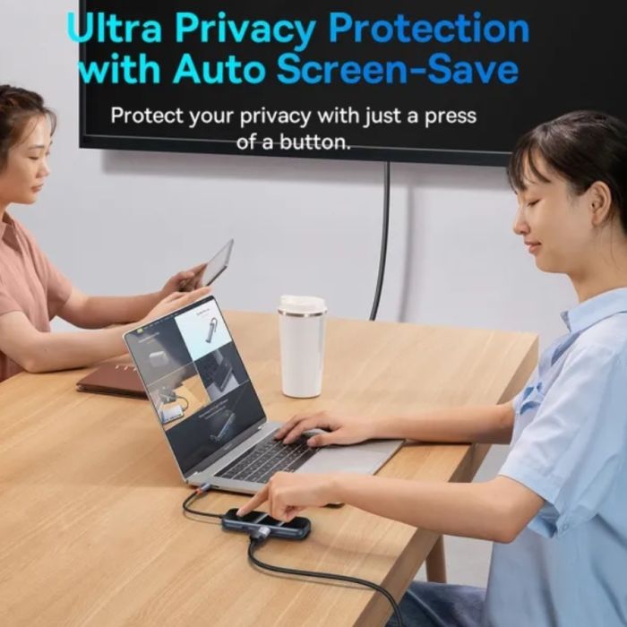 USB-хаб Baseus AcmeJoy 5-Port Type-C HUB Adapter（Type-C to USB3.0*2+USB2.0*1+Type-C PD&Data *1+RJ45*1）Dark Gray (WKJZ010113)