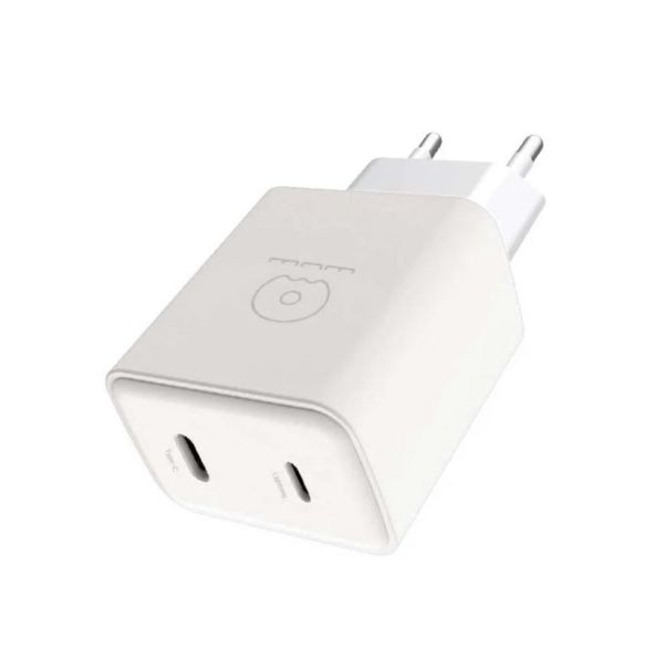 Мережевий зарядний пристрій WUW-C189 PD 20W Charger USB C + USB C white (C189)