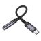Перехідник BOROFONE BV24 Graceful digital audio converter cable Type-C to 3.5mm Metal Grey (6941991118999)