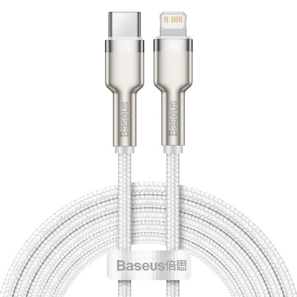 Кабель Baseus Cafule Series Metal Data Cable Type-C to iP PD 20W 2m White (CATLJK-B02)
