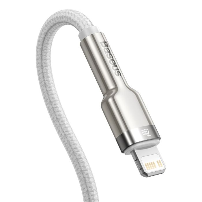 Кабель Baseus Cafule Series Metal Data Cable Type-C to iP PD 20W 2m White (CATLJK-B02)