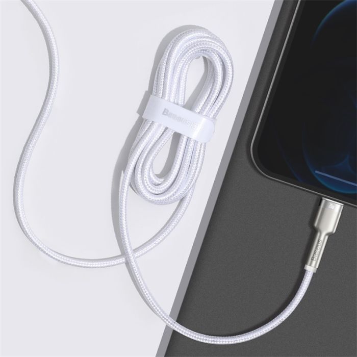 Кабель Baseus Cafule Series Metal Data Cable Type-C to iP PD 20W 2m White (CATLJK-B02)