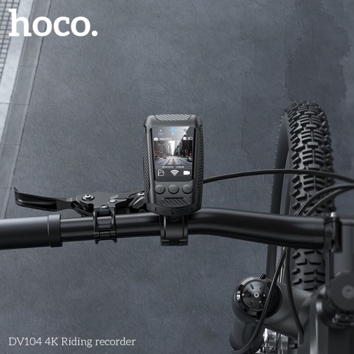Відеореєстратор HOCO DV104 4K Riding recorder Black (6942007646000)