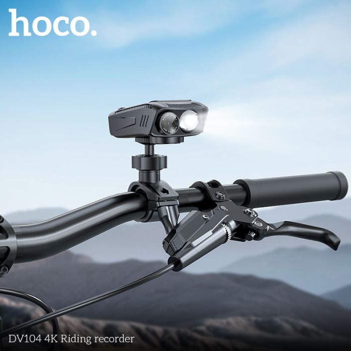 Відеореєстратор HOCO DV104 4K Riding recorder Black (6942007646000)