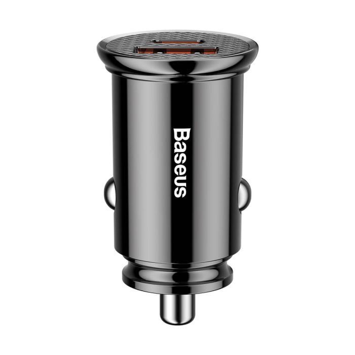 Автомобільний зарядний пристрій Baseus Circular Plastic A+C 30W Black (CCALL-YS01)