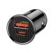 Автомобільний зарядний пристрій Baseus Circular Plastic A+C 30W Black (CCALL-YS01)