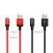 Кабель HOCO X14 USB to iP 2A, 2m, nylon, aluminum connectors, Black (6957531062882)