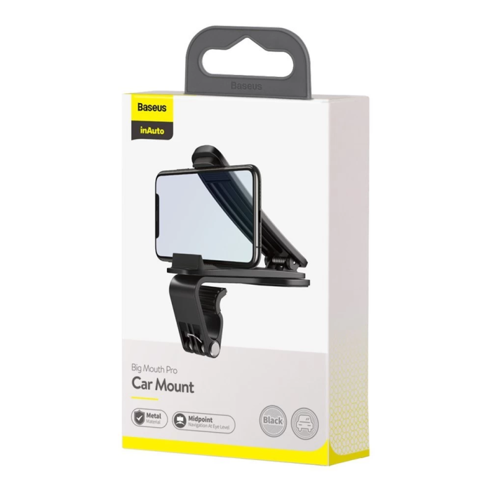 Автотримач для телефона Baseus Big Mouth Pro Car Mount（Applicable to centre console）Black (SUDZ-A01)