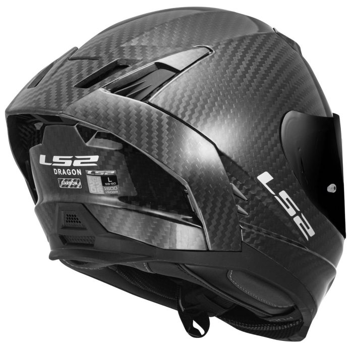 Мотошолом LS2 FF807 DRAGON Matt Carbon XS