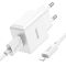 Мережевий зарядний пристрій з кабелем HOCO C106A Leisure single port charger set(iP) 10.5W White (6931474783899)