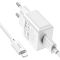 Мережевий зарядний пристрій з кабелем HOCO C106A Leisure single port charger set(iP) 10.5W White (6931474783899)