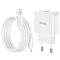 Мережевий зарядний пристрій з кабелем HOCO C106A Leisure single port charger set(iP) 10.5W White (6931474783899)