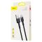 Кабель Baseus Cafule Cable USB For Type-C 3A 1m Gray+Black (CATKLF-BG1)