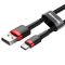 Кабель Baseus Cafule Cable USB For Type-C 3A 1m Red+Black (CATKLF-B91)
