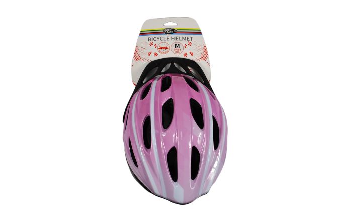 Шолом велосипедний "GOOD BIKE" M 56-58 см рожево/білий (88854/1-IS)