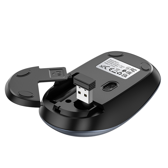 Маніпулятор миша BOROFONE BG13 Winner 2.4G business wireless mouse Black Metal Gray (6941991109997)