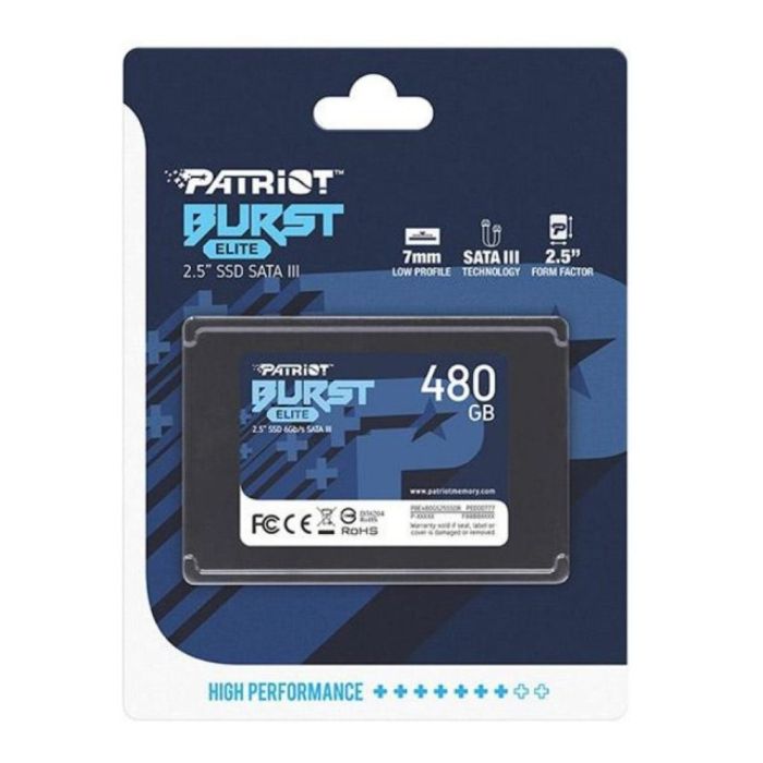 Накопичувач SSD Patriot Burst Elite 480GB 2.5" 7mm SATAIII TLC 3D (PBE480GS25SSDR)