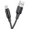 Кабель BOROFONE BX41 USB to Micro 2.4A, 1m, PVC, PVC connectors, magnetic, Black (6931474738455)