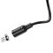 Кабель BOROFONE BX41 USB to Micro 2.4A, 1m, PVC, PVC connectors, magnetic, Black (6931474738455)